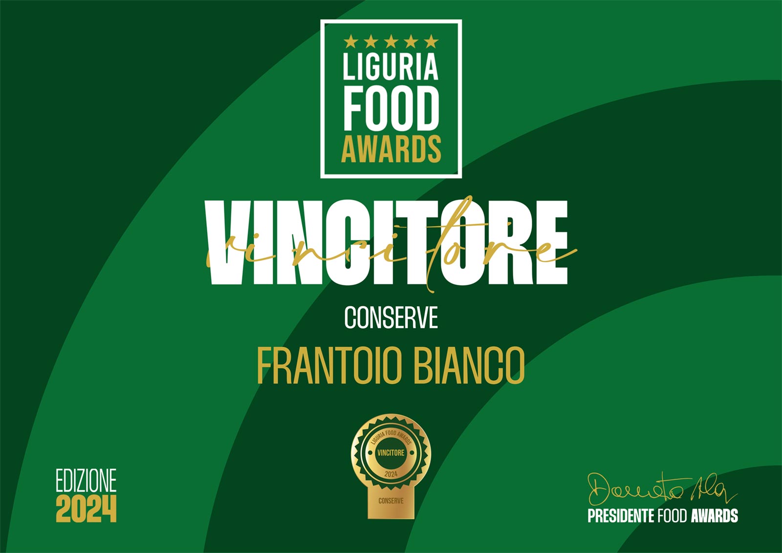 winner as best ligurian fine food award 2024